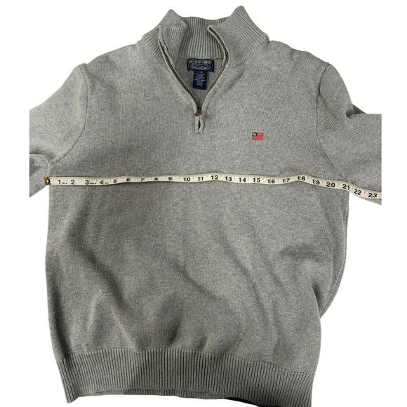 Polo Jean Co. by Ralph Lauren 1/4 Zip Pullover Sweater Gray Size L - Picture 4 of 9